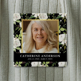 思い出エレガントに浮かぶ葬式の写真 缶バッジ