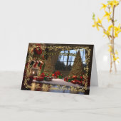 思い出エレガントのクリスマスカード カード (黄色い花)