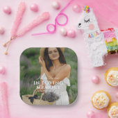 思い出エレガントの愛でる追悼写真の葬儀 ペーパープレート (パーティー)