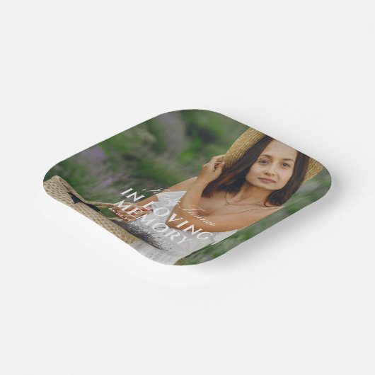 思い出エレガントの愛でる追悼写真の葬儀 ペーパープレート (傾斜あり)