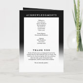 思い出エレガントを愛して写真葬儀/メモリアル プログラム (裏面)