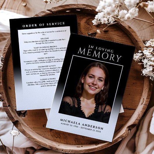 思い出エレガントを愛して写真葬儀/メモリアル プログラム