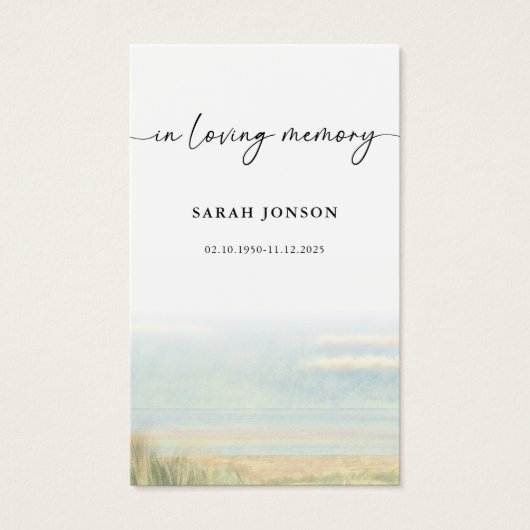 思い出エレガントを愛して葬儀記念祈りの言葉 (正面)