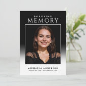 思い出エレガントを愛して2写真の葬儀/メモリアル サンキューカード (スタンド正面)