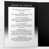 思い出エレガントを愛して2写真の葬儀/メモリアル 三つ折りプログラム (内部最初)