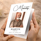 思い出エレガントを愛する写真葬儀プログラム チラシ