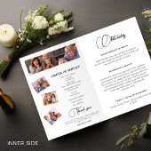 思い出エレガントを愛する写真葬儀プログラム チラシ