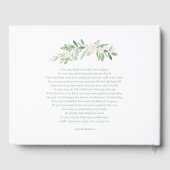 思い出エレガントを愛する葬儀のアイボリーフローラ ゲストブック (裏面)