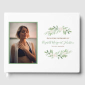 思い出エレガントを愛する葬儀のアイボリーフローラ ゲストブック (正面)