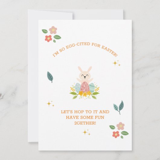 思い出カスタムに残る休日のためのイースター招待状 招待状 (裏面)