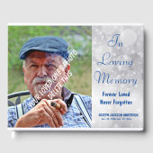 思い出カスタムに浮かぶシルバーブルーフォトメモリアル ゲストブック (正面)