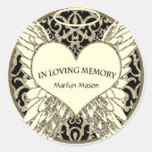 思い出カスタムの天使の翼を愛して ラウンドシール (正面)