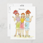 思い出カスタムの返信カード インビテーションポストカード (正面/裏面)