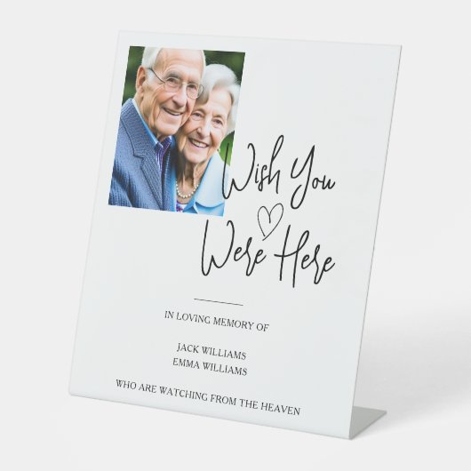 思い出カスタムを愛して記念撮影結婚写真 台座サイン (正面)