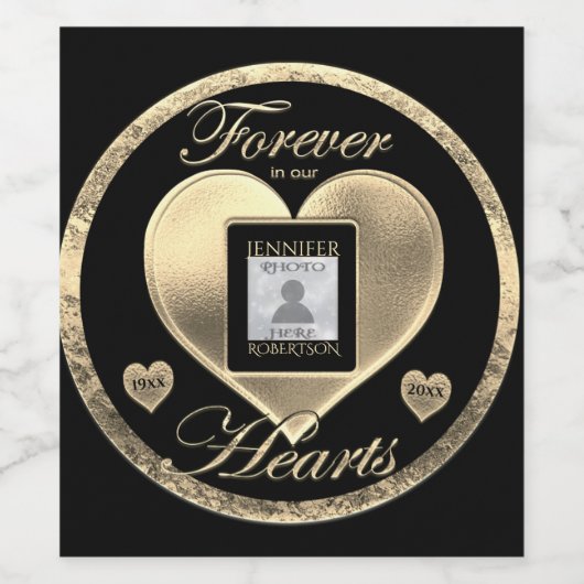 思い出カスタムを愛して記念撮影 ワインラベル (シングルラベル)