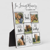 思い出カスタムを愛する中のペット馬の記念写真 フォトプラーク (側面)