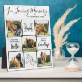 思い出カスタムを愛する中のペット馬の記念写真 フォトプラーク (側面)