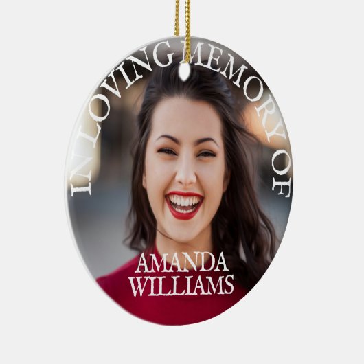 思い出カスタムを愛する写真追悼碑 セラミックオーナメント (右)