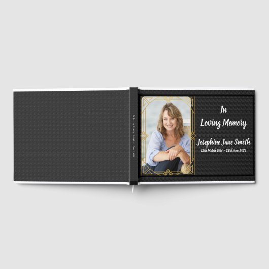 思い出カスタムを愛する時の葬儀写真追悼記念 ゲストブック (全面)