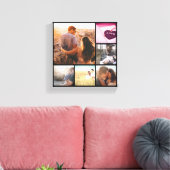 思い出カスタム写真モンタージュ キャンバスプリント (インサイチュ (リビング))