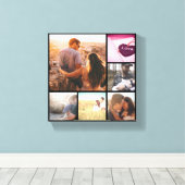 思い出カスタム写真モンタージュ キャンバスプリント (インサイチュ (ウッドフロア))