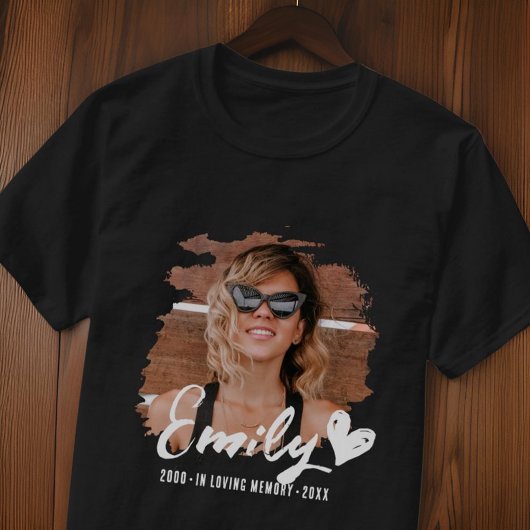 思い出グランジを愛する記念撮影カスタム写真 Tシャツ