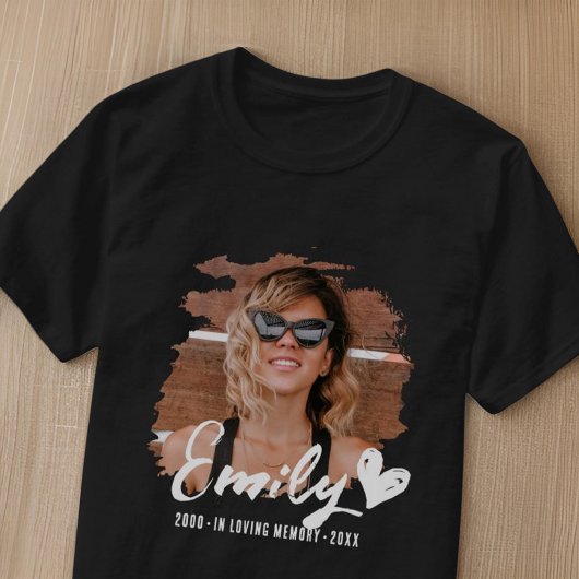 思い出グランジを愛する記念撮影カスタム写真 Tシャツ