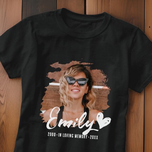 思い出グランジを愛する記念撮影カスタム写真 Tシャツ