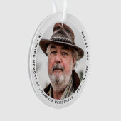 思い出シンプルのエレガント写真を愛する オーナメント (正面)