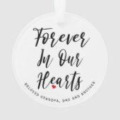 思い出シンプルのエレガント写真を愛する オーナメント (裏面)