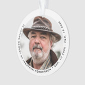 思い出シンプルのエレガント写真を愛する オーナメント (正面)