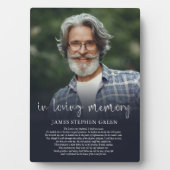 思い出シンプルの愛の中で詩篇の記念写真 フォトプラーク (正面)