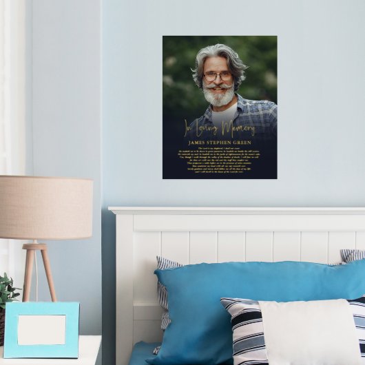 思い出シンプルの愛の中で詩篇の記念写真 箔ポスター (インサイチュ (寝室))