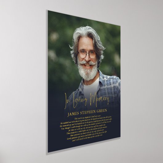 思い出シンプルの愛の中で詩篇の記念写真 箔ポスター (レイダウン)