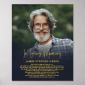 思い出シンプルの愛の中で詩篇の記念写真 箔ポスター (正面)