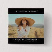 思い出シンプルを愛する写真記念のモダン 缶バッジ (正面)