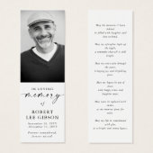 思い出シンプルを愛する葬儀の記念しおり (正面&裏面)