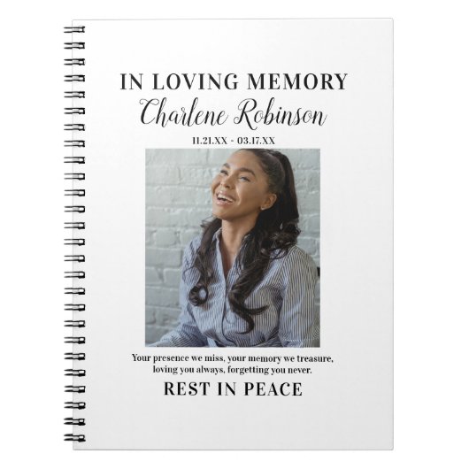 思い出スタイリッシュを愛して |フォトメモリアルのゲスト ノートブック (正面)