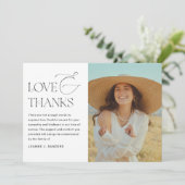 思い出スタイリッシュを愛する葬儀の写真コラージュ サンキューカード (スタンド正面)