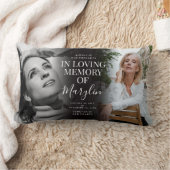 思い出スタイリッシュを愛する葬儀メモリアル2写真 ランバークッション (ブランケット)