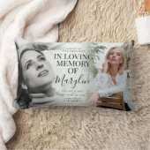 思い出スタイリッシュを愛する葬儀メモリアル2写真 ランバークッション (ブランケット)