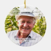 思い出スペインのを愛する葬儀悔やみや弔慰 セラミックオーナメント (裏面)