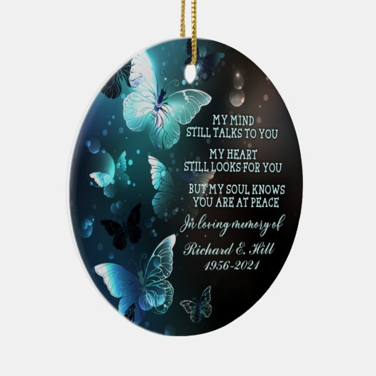 思い出パーソナライズされたにクリスマス装飾 セラミックオーナメント (右)