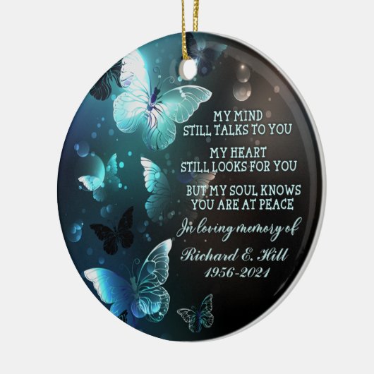 思い出パーソナライズされたにクリスマス装飾 セラミックオーナメント (左)