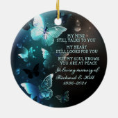 思い出パーソナライズされたにクリスマス装飾 セラミックオーナメント (裏面)