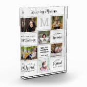 思い出パーソナライズされたに残された記念碑 フォトブロック (左)