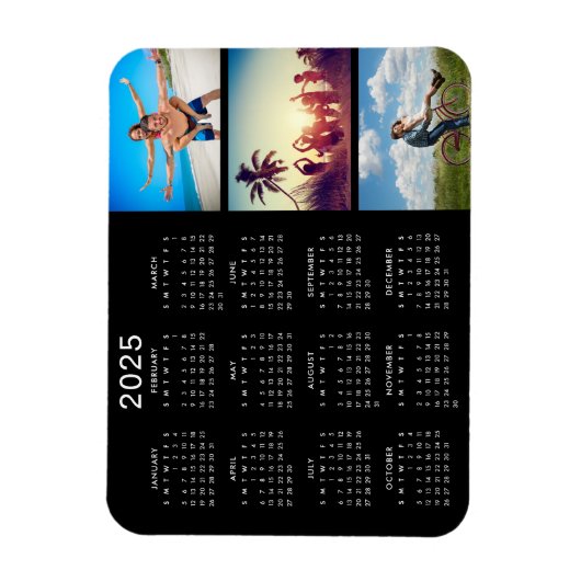 思い出パーソナライズされたに残るフォトコラージュ2023カレンダー マグネット (縦)
