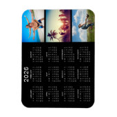 思い出パーソナライズされたに残るフォトコラージュ2024カレンダー マグネット (縦)