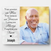 思い出パーソナライズされたを愛して記念写真で フォトプラーク (正面)