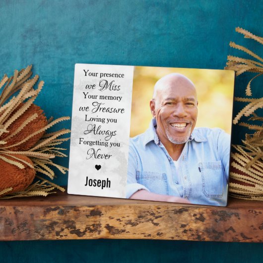 思い出パーソナライズされたを愛して記念写真で フォトプラーク (側面)